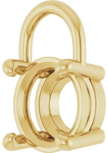 Pakabukas „Solitaire“ 14k yellow gold Round 8mm (2)