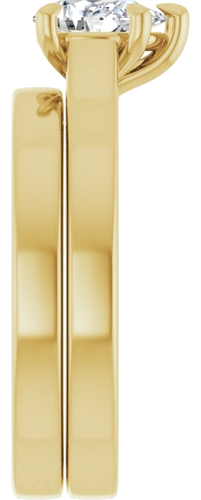 Sužadėtuvių Žiedas „Claw-Prong“ 14k yellow gold Pear 7mm x 5mm (9)