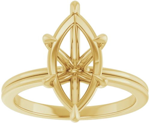 Sužadėtuvių Žiedas „Claw-Prong Solitaire“ 14k yellow gold Marquise 14mm x 7mm (3)