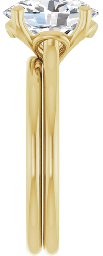 Sužadėtuvių Žiedas „Solitaire“ 585 Geltonojo Aukso Oval 10mm x 8mm (9)