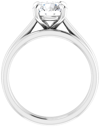 Platinum  7.4 mm Round Solitaire Engagement Ring Mounting (7)