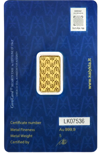 5 g инвестиционно златно кюлче LMK (2)