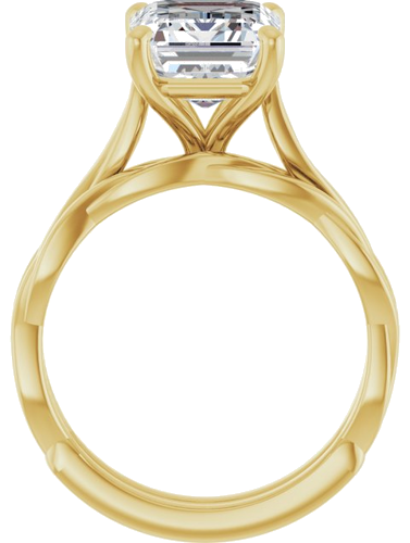 Sužadėtuvių Žiedas „Infinity-Inspired“ 14k yellow gold Emerald 10mm x 8mm (7)