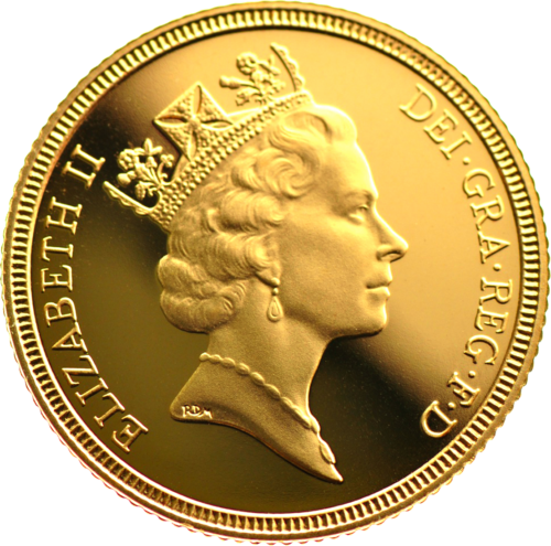 Half Sovereign Elizabeth II With Necklace Great Britain Gold coin (1)
