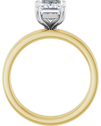 Sužadėtuvių Žiedas „Solitaire“ 14k yellow/white gold Emerald 8mm x 6mm (7)