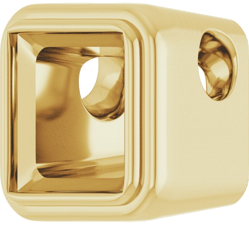 Pakabukas „Bezel-Set Solitaire“ 14k yellow gold Square 5mm (2)
