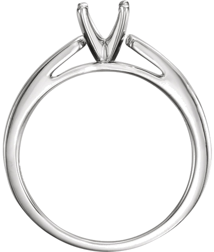 Sužadėtuvių Žiedas „4-Prong Solitaire“ 585 Baltojo Aukso Round 5mm (2)