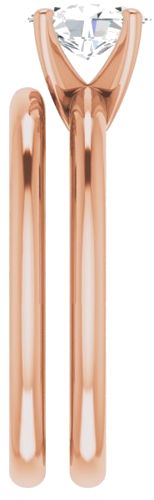 14K Rose  7x5 mm Oval Solitaire Engagement Ring Mounting (9)