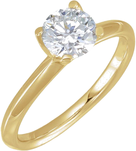 Sužadėtuvių Žiedas „Solitaire“ 14k yellow gold Round 6.5mm (3)