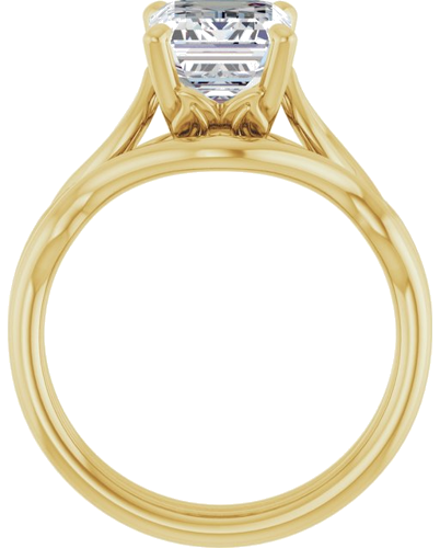 14K Yellow  9x7 mm Emerald Solitaire Engagement Ring Mounting (7)