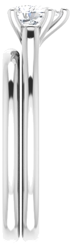 10K White 6x4 mm Pear Solitaire Engagement Ring Mounting (9)