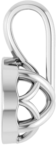 14K White 6.5 mm Round Pendant Mounting (3)