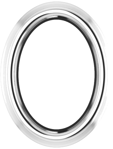 Pakabukas „Oval Bezel-Set Slide“ 14k white gold Oval 4.5mm x 3.2mm (1)
