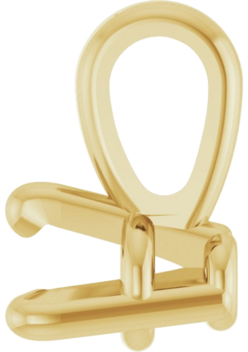 14K Yellow 2 mm Round 3-Prong Pendant Mounting (3)