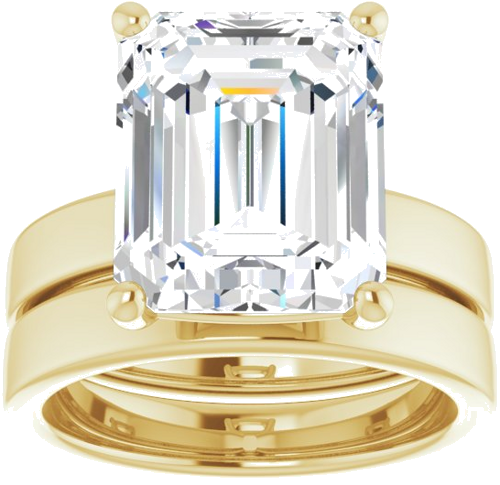 Sužadėtuvių Žiedas „Solitaire“ 14k yellow gold Emerald 12mm x 10mm (8)