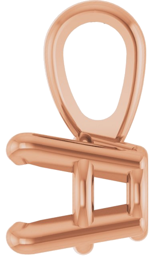 14K Rose 3.5 mm Round 4-Prong Pendant Mounting (3)