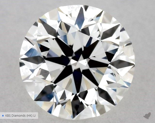 0.5 carat H-VVS2 Excellent cut Natūralus Round Deimantas (1)