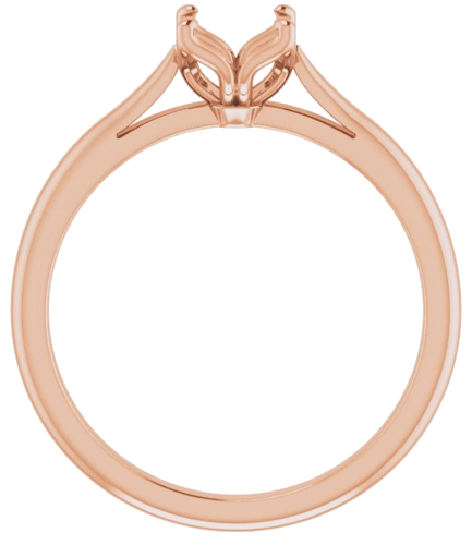 Sužadėtuvių Žiedas „Solitaire“ 585 Rožinis Aukso Round 6mm (2)