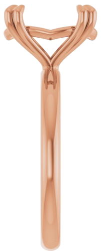 Sužadėtuvių Žiedas „Double Claw-Prong“ 14k rose gold Oval 12mm x 10mm (4)