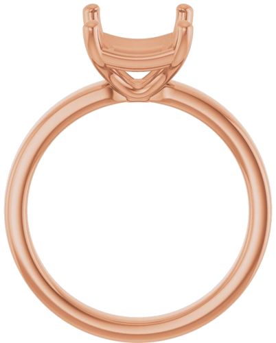 Sužadėtuvių Žiedas „Solitaire“ 14k rose gold Emerald 10mm x 8mm (2)