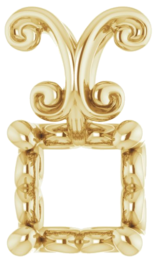 Pakabukas „Solitaire“ 14k yellow gold Round 4.4mm (1)