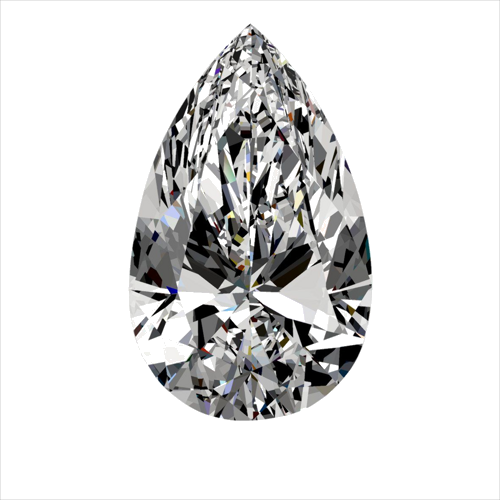 0.3 carat F-VVS1 Natūralus Pear Deimantas (1)