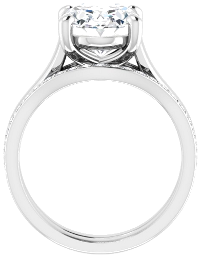 Sužadėtuvių Žiedas „Solitaire“ 950 Platinos Oval 11mm x 9mm (7)