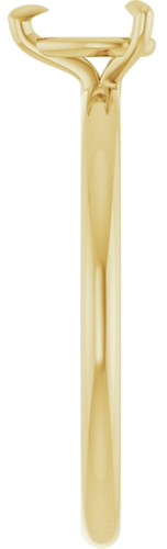 14K Yellow  6x4 mm Pear Solitaire Engagement Ring Mounting (4)