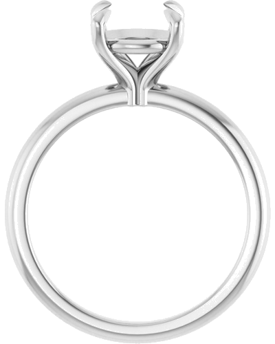 14K White 8.2 mm Round Solitaire Engagement Ring Mounting (2)