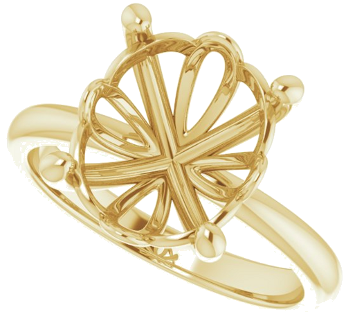 Sužadėtuvių Žiedas 14k yellow gold Oval 12mm x 10mm (5)