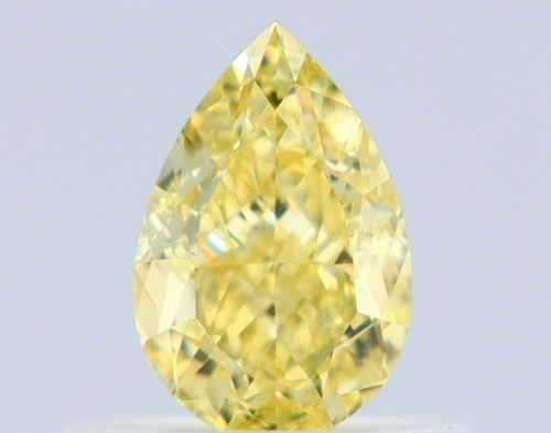 0.51 carat Fancy Intense Yellow-VVS2 Natūralus Pear Deimantas (1)