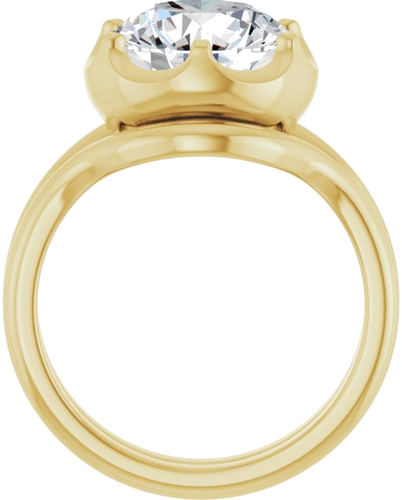 Sužadėtuvių Žiedas „Solitaire“ 14k yellow gold Round 10mm (7)