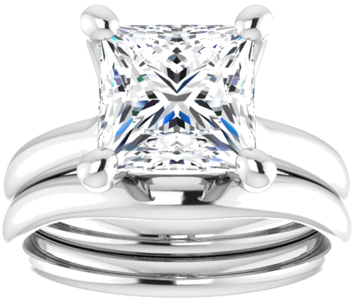 Sužadėtuvių Žiedas „Solitaire“ 950 Platinos Square 8mm (8)