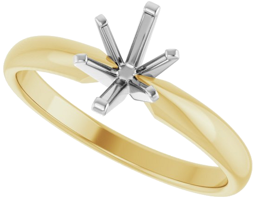 Sužadėtuvių Žiedas „Solitaire“ 585 Baltojo Ir Geltonojo Aukso Oval 7mm x 5mm (5)