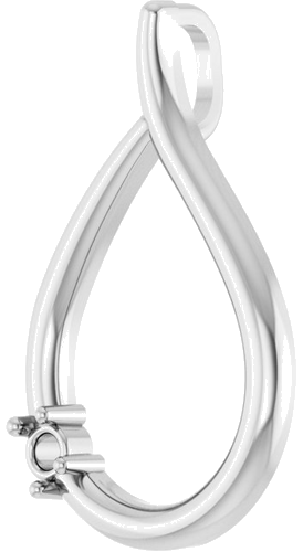 Pakabukas „Family Freeform“ 585 Baltojo Aukso Round 2.5mm (2)