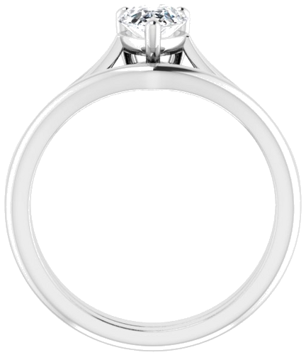 Sužadėtuvių Žiedas „Solitaire“ 14k white gold Pear 7mm x 5mm (7)