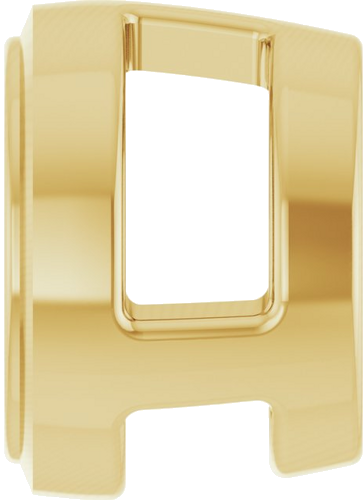 Pakabukas „Round Bezel-Set Slide“ 10k yellow gold Round 4.8mm (3)