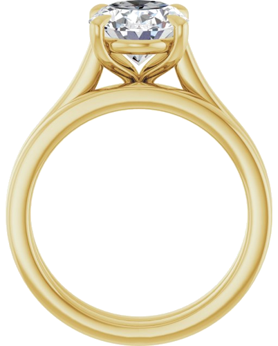Sužadėtuvių Žiedas „Claw-Prong“ 14k yellow gold Oval 10mm x 8mm (7)