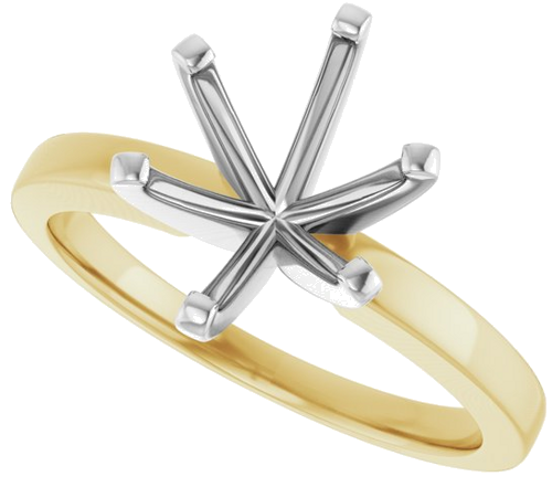 Sužadėtuvių Žiedas „Solitaire“ 585 Baltojo Ir Geltonojo Aukso Oval 10mm x 8mm (5)