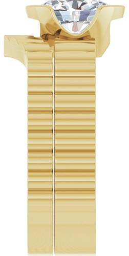 Sužadėtuvių Žiedas „Half-Bezel Solitaire“ 14k yellow gold Oval 8mm x 6mm (9)