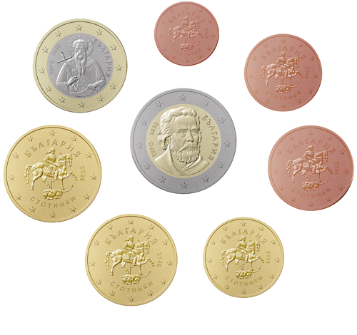 2026 България UNC комплект евро монети (1)