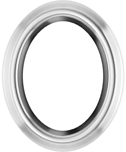 Pakabukas „Oval Bezel-Set Slide“ 14k white gold Oval 4mm x 3mm (1)