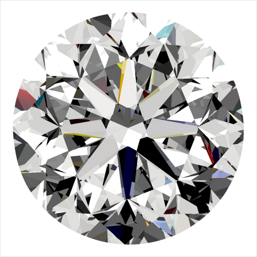 0.4 carat H-VS2 GD cut Natūralus Round Deimantas (1)