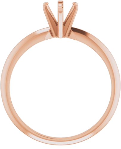 Sužadėtuvių Žiedas „Solitaire“ 585 Rožinis Aukso Oval 7mm x 5mm (2)