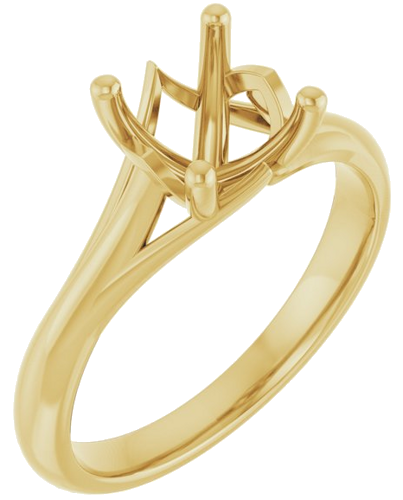 Sužadėtuvių Žiedas „Solitaire“ 14k yellow gold Round 7.4mm (1)