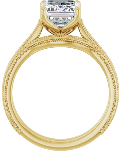 Sužadėtuvių Žiedas „Solitaire“ 14k yellow gold Emerald 9mm x 7mm (7)