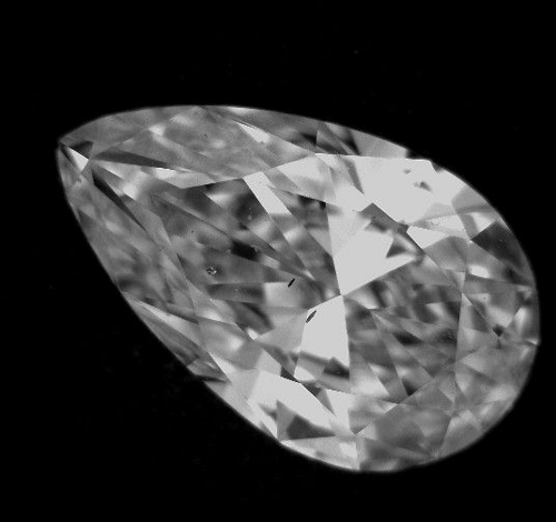 0.57 carat D-SI1 Natūralus Pear Deimantas (1)
