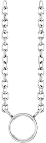 Pakabukas „Bezel-Set Solitaire“ 14k white gold Round 3.5mm (1)