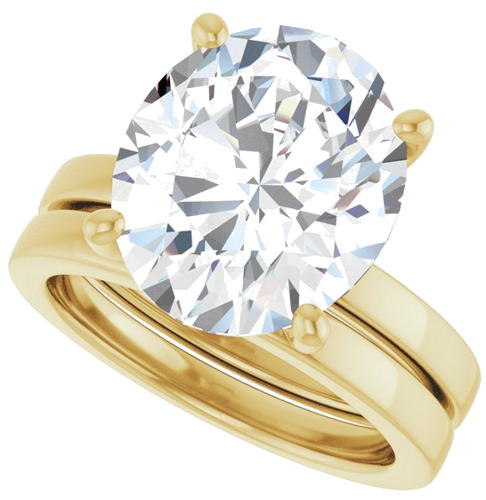 Sužadėtuvių Žiedas „Solitaire“ 14k yellow gold Oval 13mm x 11mm (10)