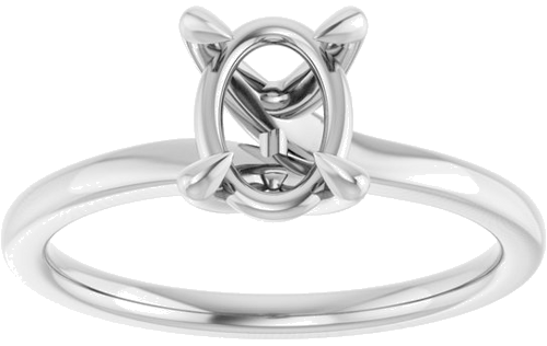 Sužadėtuvių Žiedas 14k white gold Oval 8mm x 6mm (3)